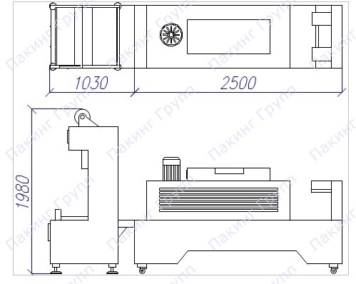 Полуавтомат упаковка бутылок в пленку
