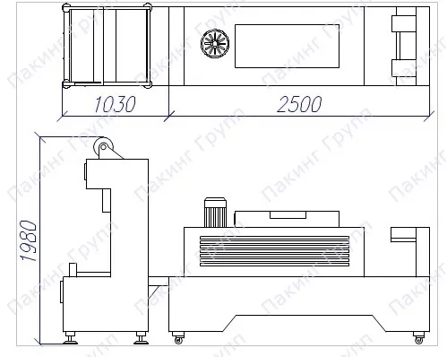 Полуавтомат упаковка бутылок в пленку